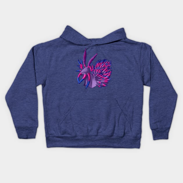 Bisexual Nudibranch Kids Hoodie by candychameleon